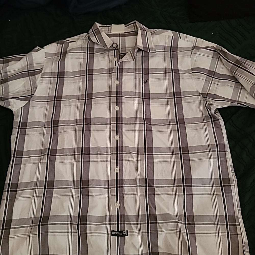 South Pole White /Grey Plaid Casual Shirt